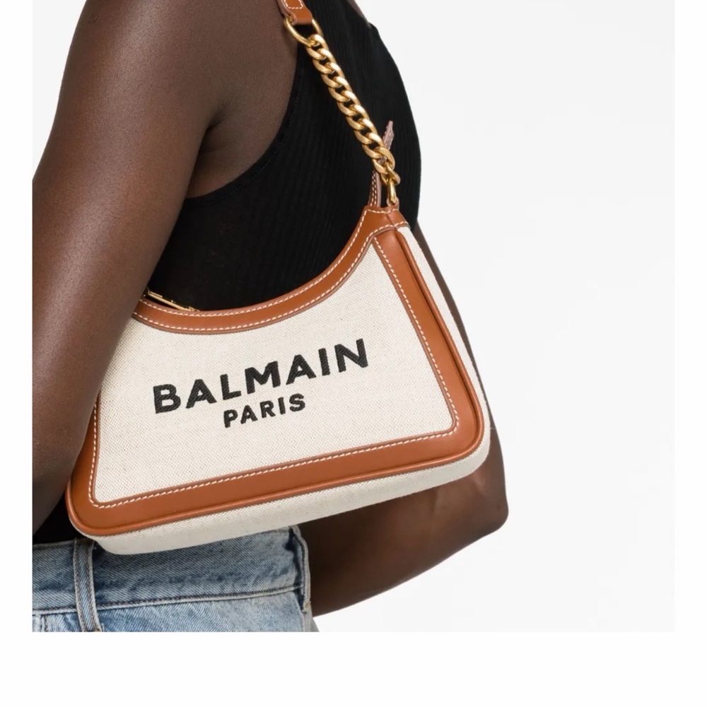 BALMAIN
B-Army logo-print shoulder bag